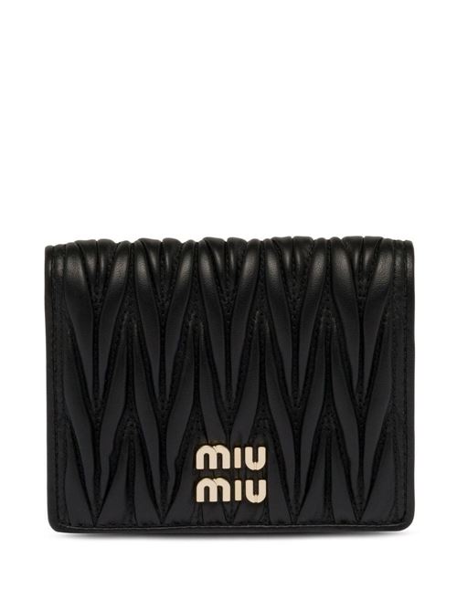 logo-plaque matelassé wallet Miu Miu | 5MV204S-OOO2FPPF0002